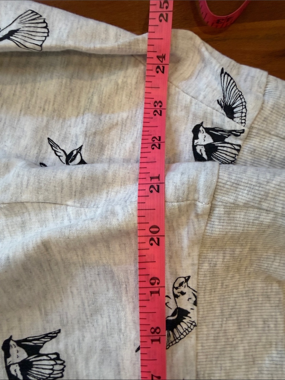 Light Gray Bird-Print Crewneck Sweatshirt - Picture 5 of 9